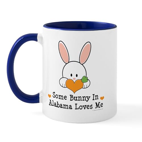 White/Navy Inside - Some Bunny In Alabama Loves Me Mug
