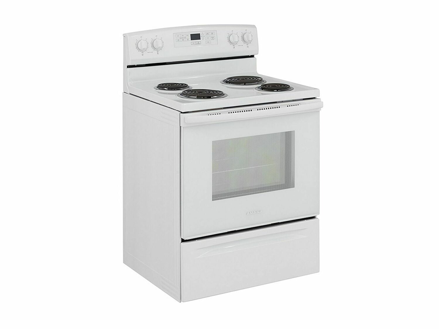 Amana ACR4503SFW 30 Inch White Electric Range with Self-Cleaning Option - Perfect for Modern Kitchens & Home Cooking