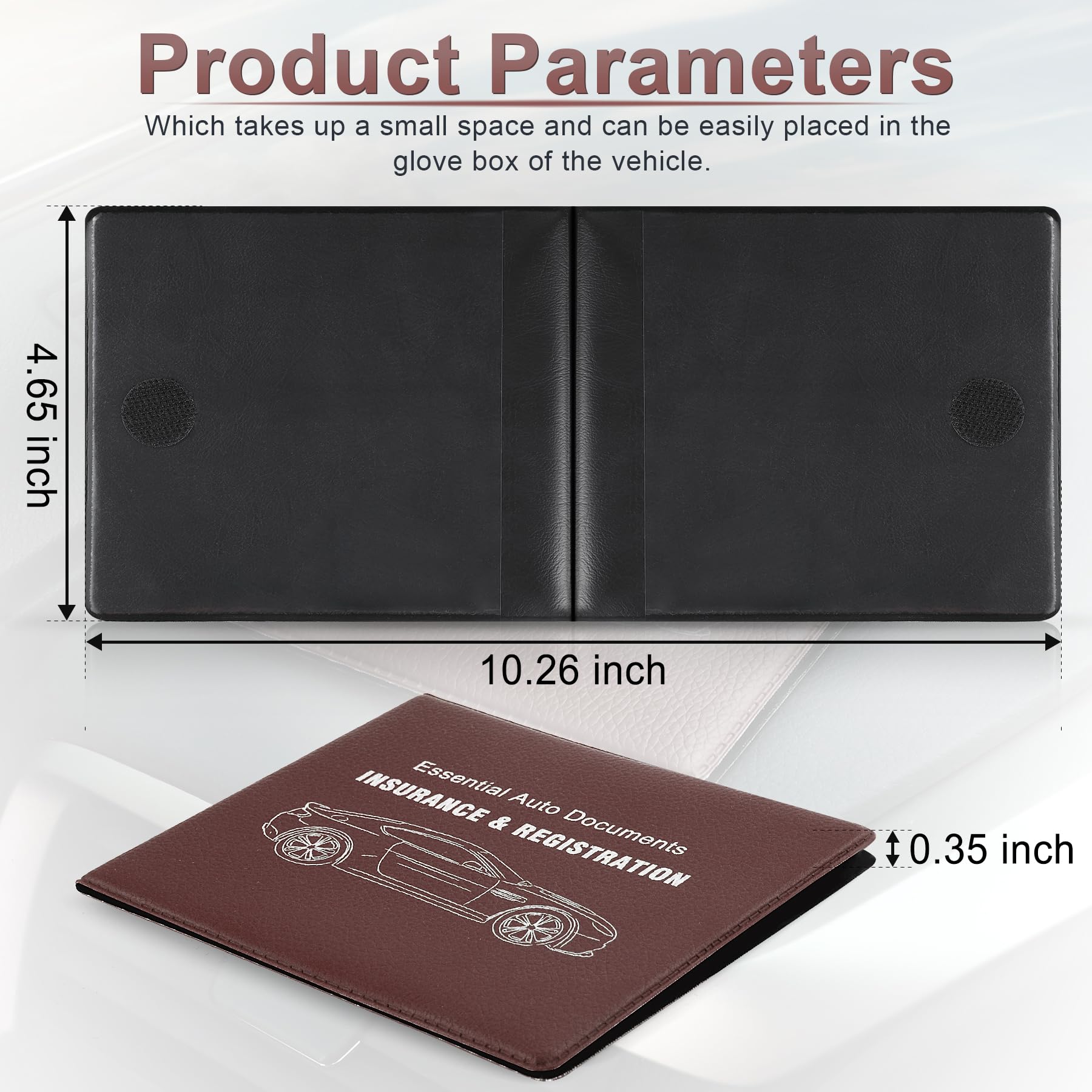 UYYE 2 Pack Car Registration & Insurance Card Holder - Vehicle Glove Box Organizer, Interior Accessories for Documents, Cards, License - Perfect for Road Trips & Daily Commutes