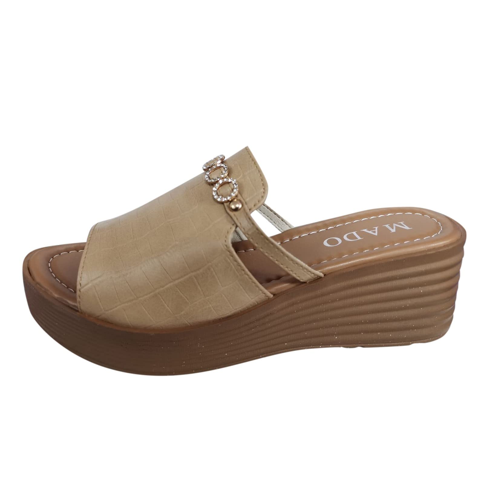 Women's Floral Embroidered Wedge Sandals - Comfortable Summer Wedge Heels for Women, Perfect for Beach Vacations, Outdoor Parties & Casual Wear