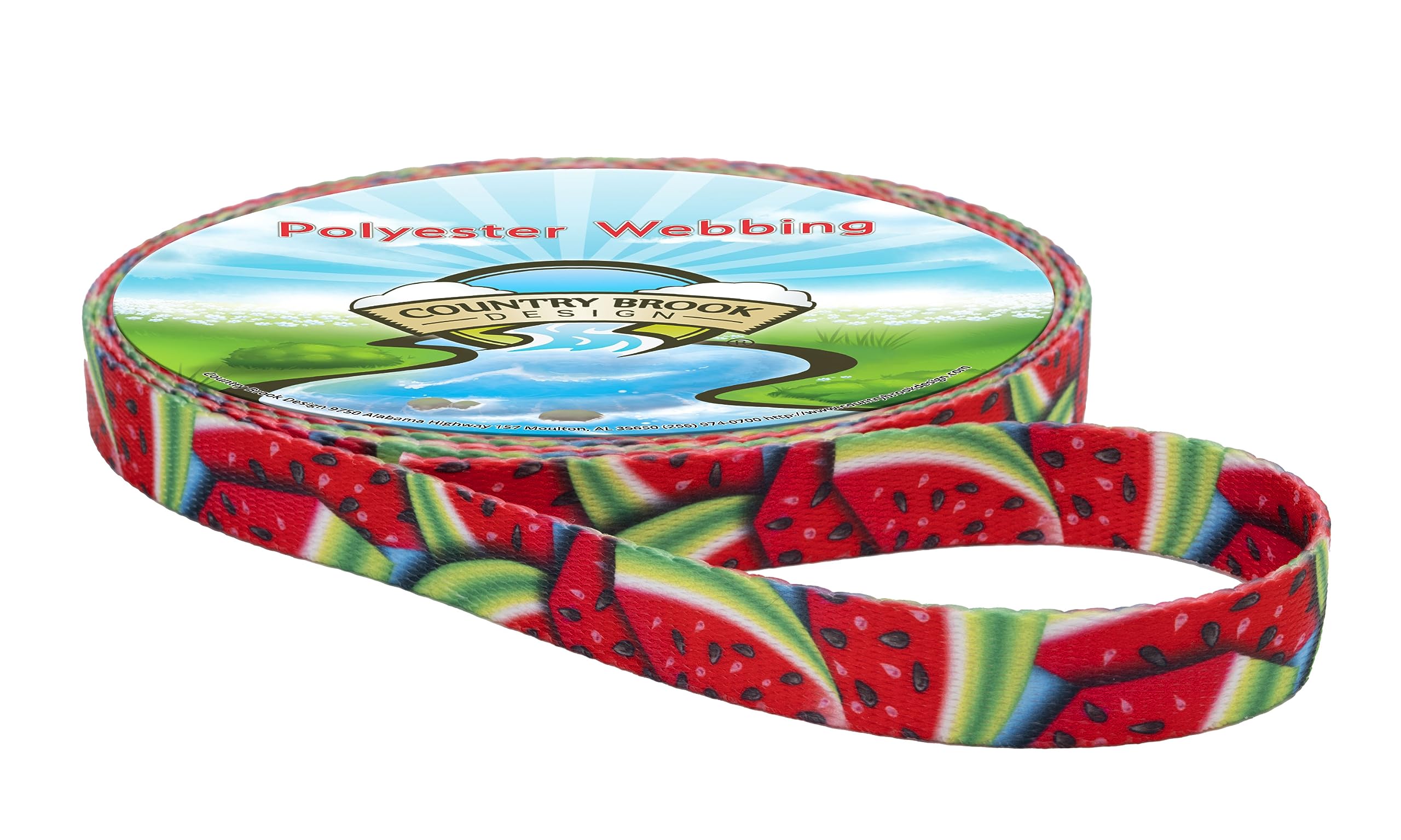 Country Brook Design - Summer Melon Polyester Webbing Belt for Women & Men | Adjustable Waist Strap | Lightweight & Durable | Perfect for Hiking, Travel & Outdoor Activities
