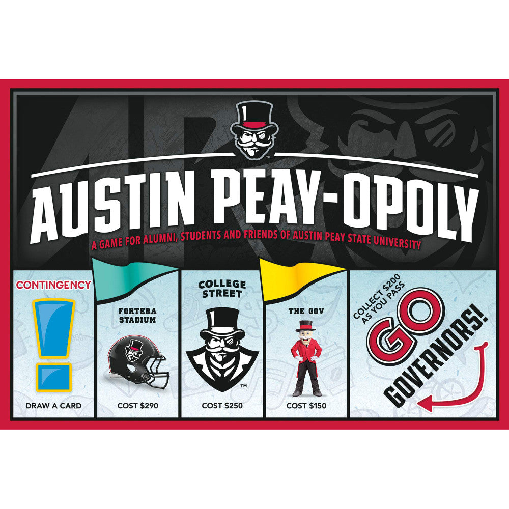 Austin Peay State University Monopoly Board Game for Adults & Kids Ages 8+ | Family Game Night, College Themed Collectible Gift for Alumni & Fans