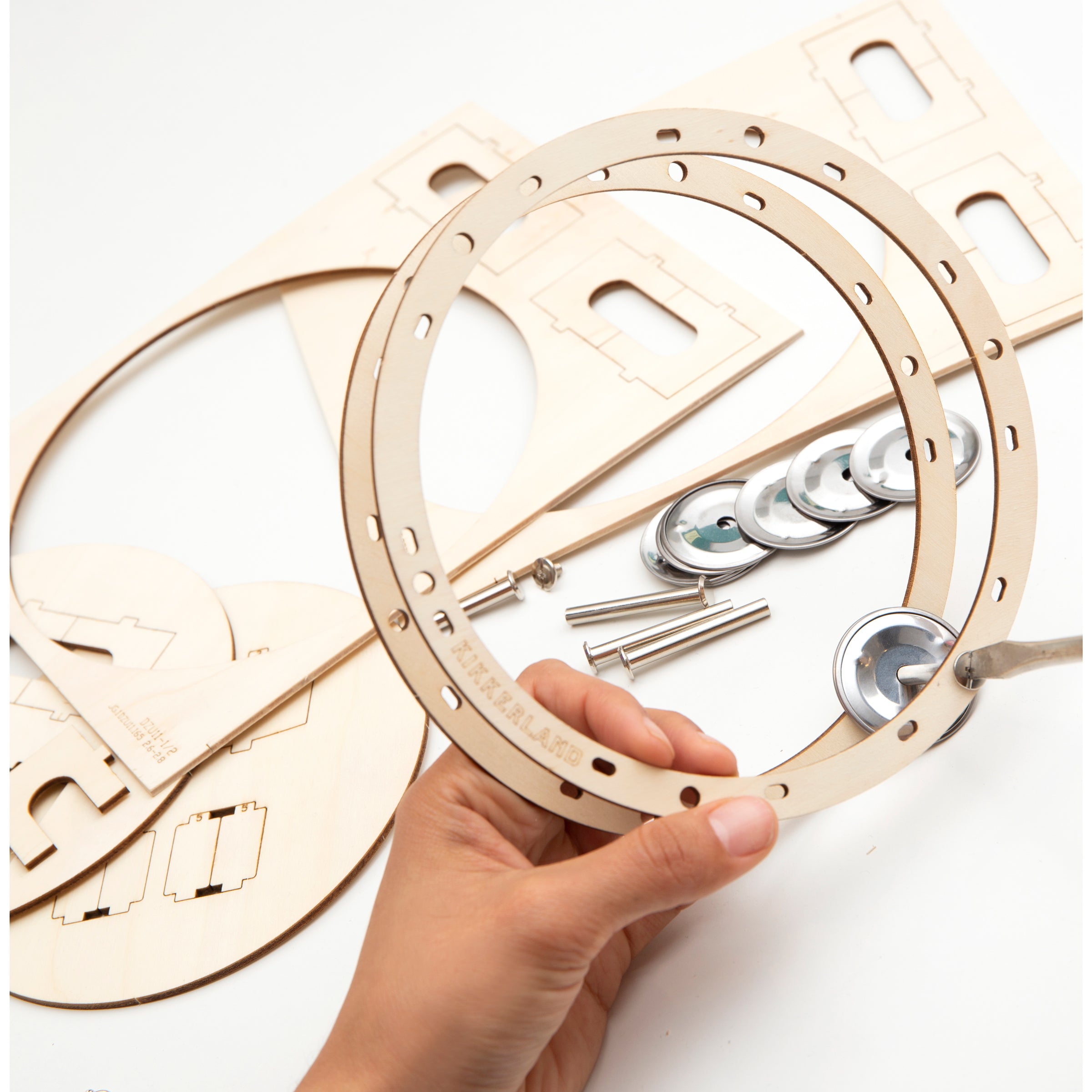 DIY Tambourine Kit for Kids & Adults - Musical Instrument Craft Set with Bells & Wooden Hoop - Fun Arts & Crafts Activity for Classroom, Birthday Parties & Music Lovers