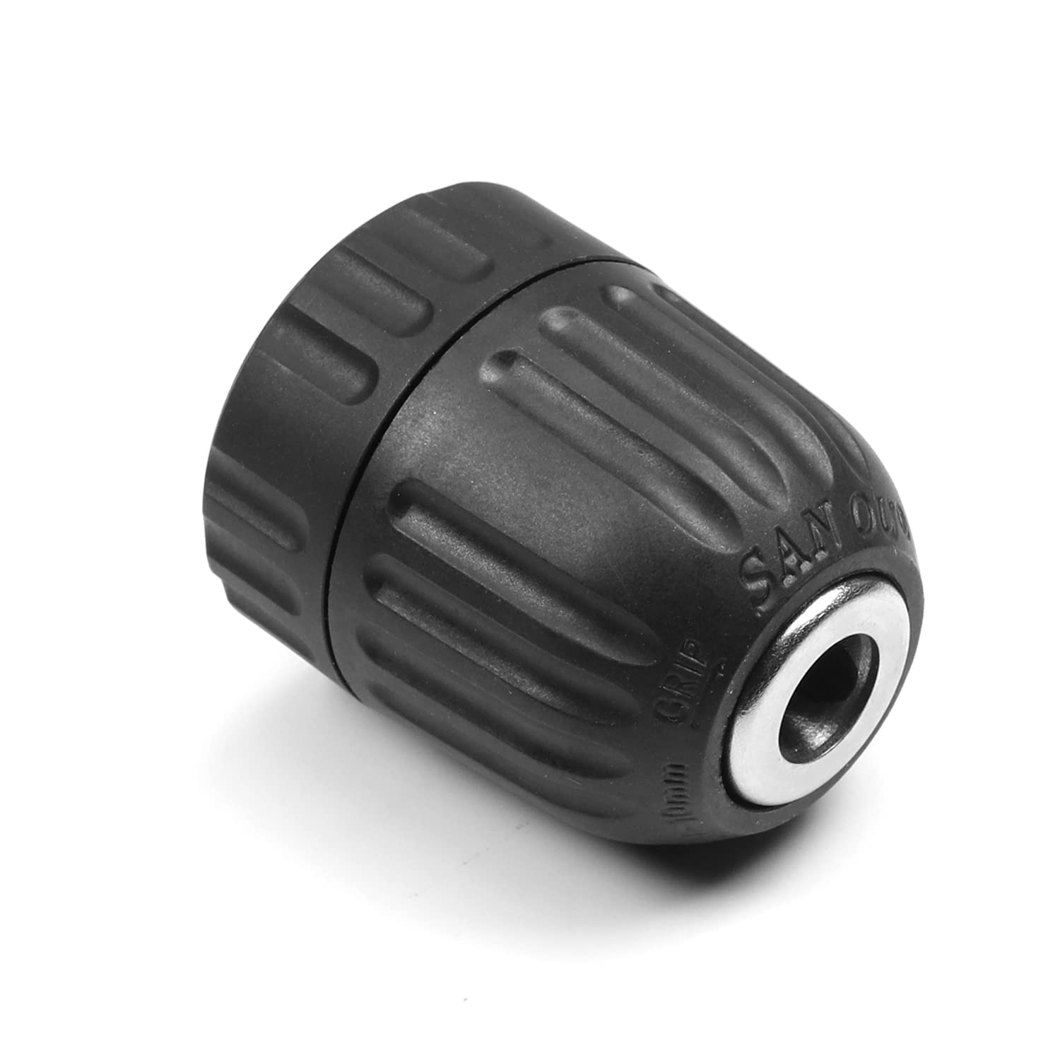 Utoolmart Keyless Drill Chuck Adapter 0.8-10mm - Universal Quick Change Converter for Impact Driver & Cordless Drill - Black (Perfect for Woodworking, Metalworking & DIY Home Projects)