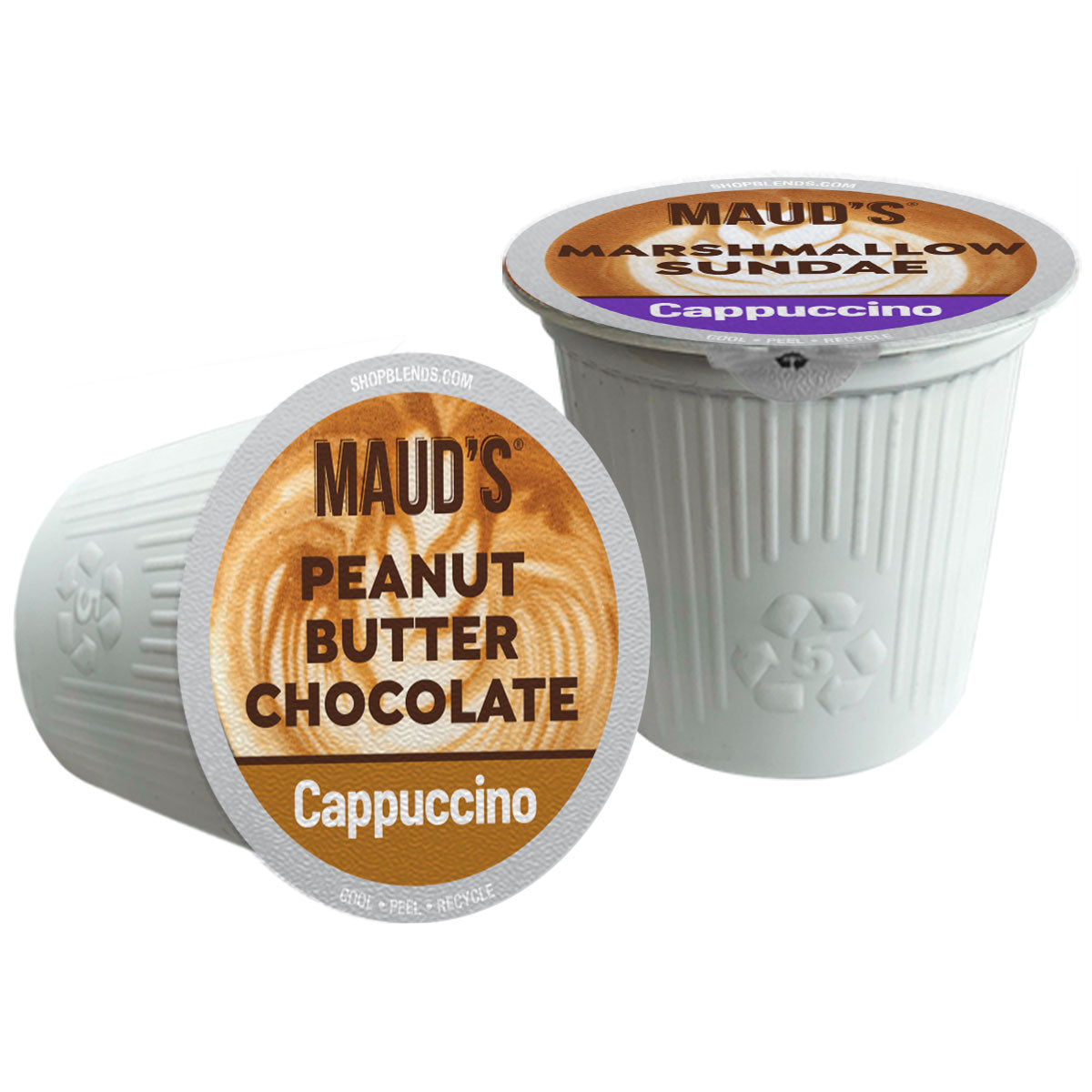 Maud's Cappuccino Variety Pack Coffee Pods - 8 Delicious Flavors for Keurig & Nespresso Machines - Perfect for Home, Office & Gifts