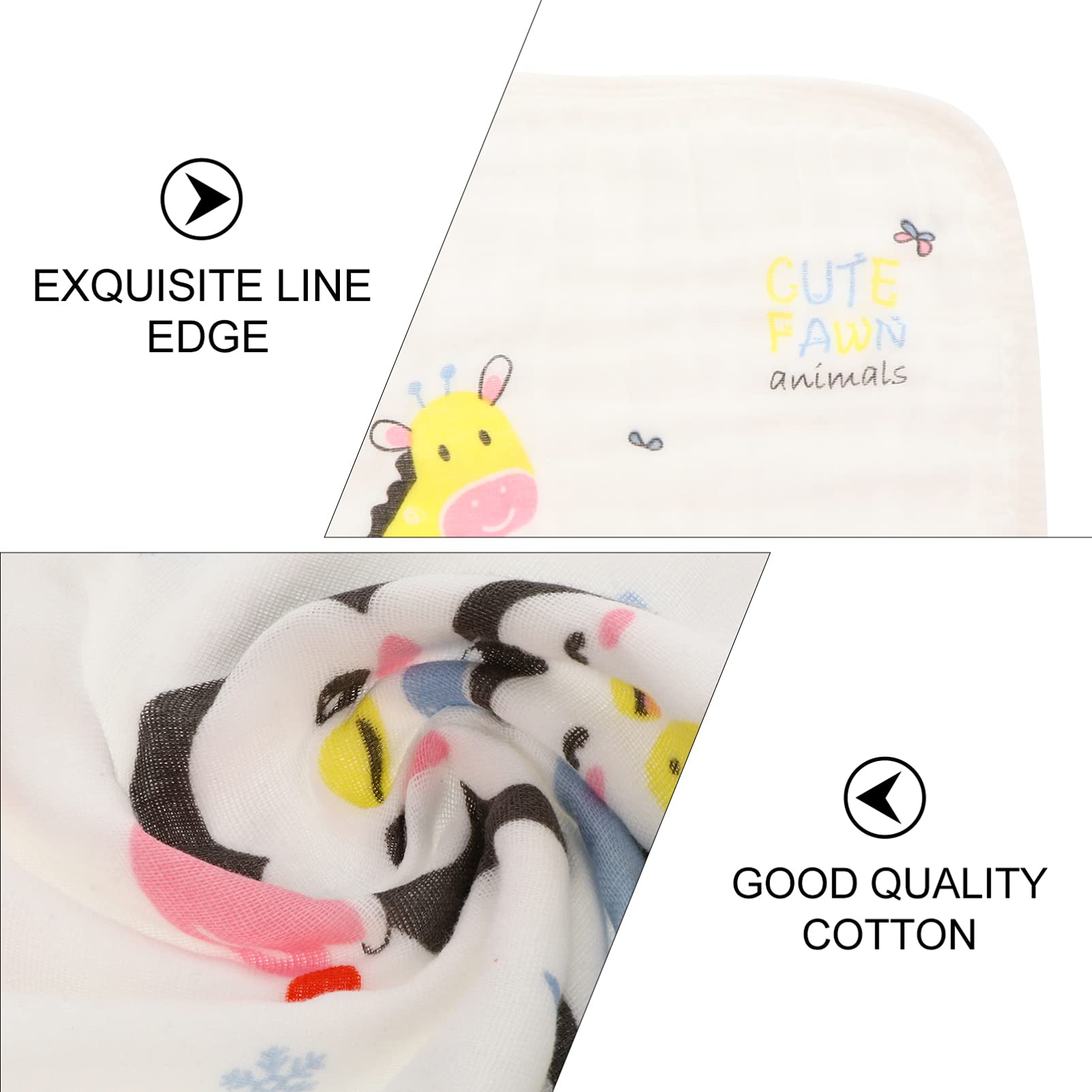 HAPINARY 5-Pack Baby Washcloths - Soft Muslin Face Towels for Newborns | Gentle on Sensitive Skin | Quick-Drying Cotton | Perfect for Bath Time, Feeding & Diaper Changes