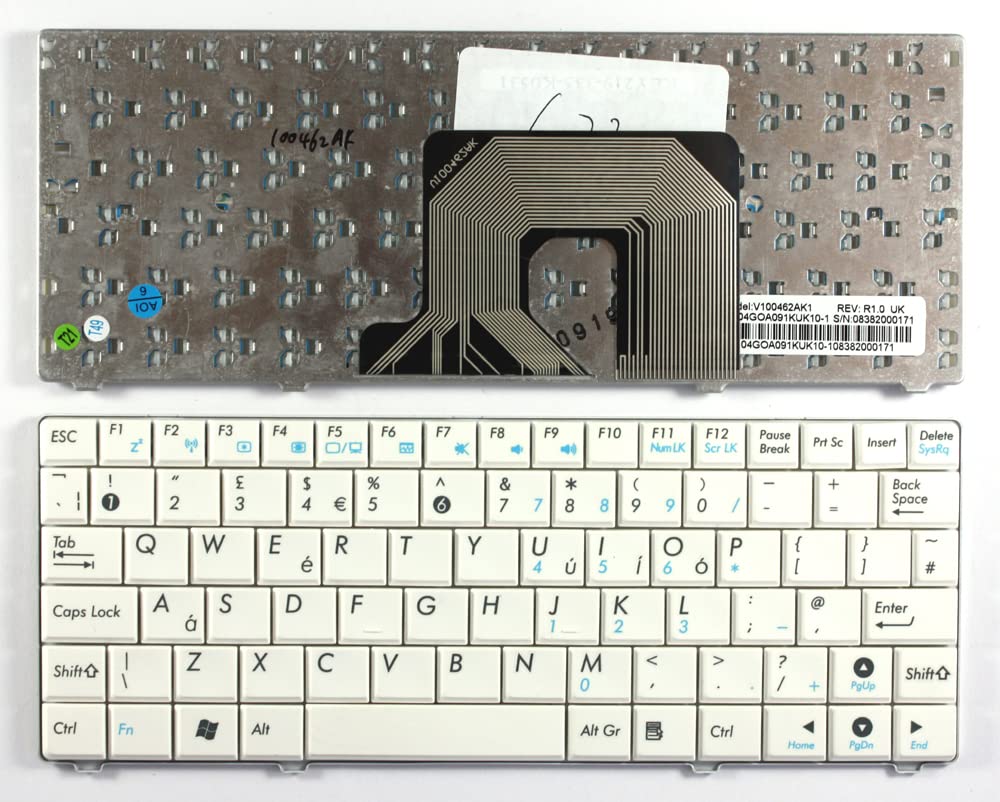 ASUS V100462AK1 Replacement Laptop Keyboard - UK Layout White | Compatible with ASUS Laptops | Perfect for Typing, Gaming & Office Work