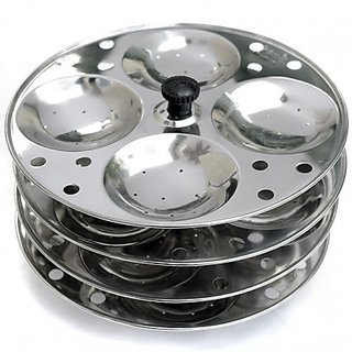 Premium 4-Tier Stainless Steel Idli Stand for Steaming Idlis - Durable & Rust-Free Mini Idly Maker for Indian Cooking, Perfect for Home Kitchens & Restaurants