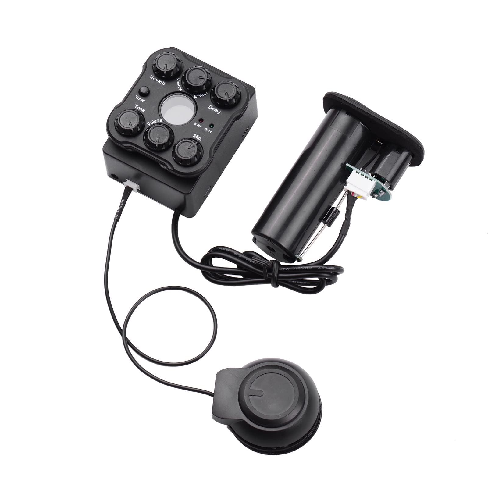 Acoustic Guitar Pickup & Preamp System with LED Screen - High-Quality Resonance Pickups for Enhanced Sound | Perfect for Live Performances & Studio Recording