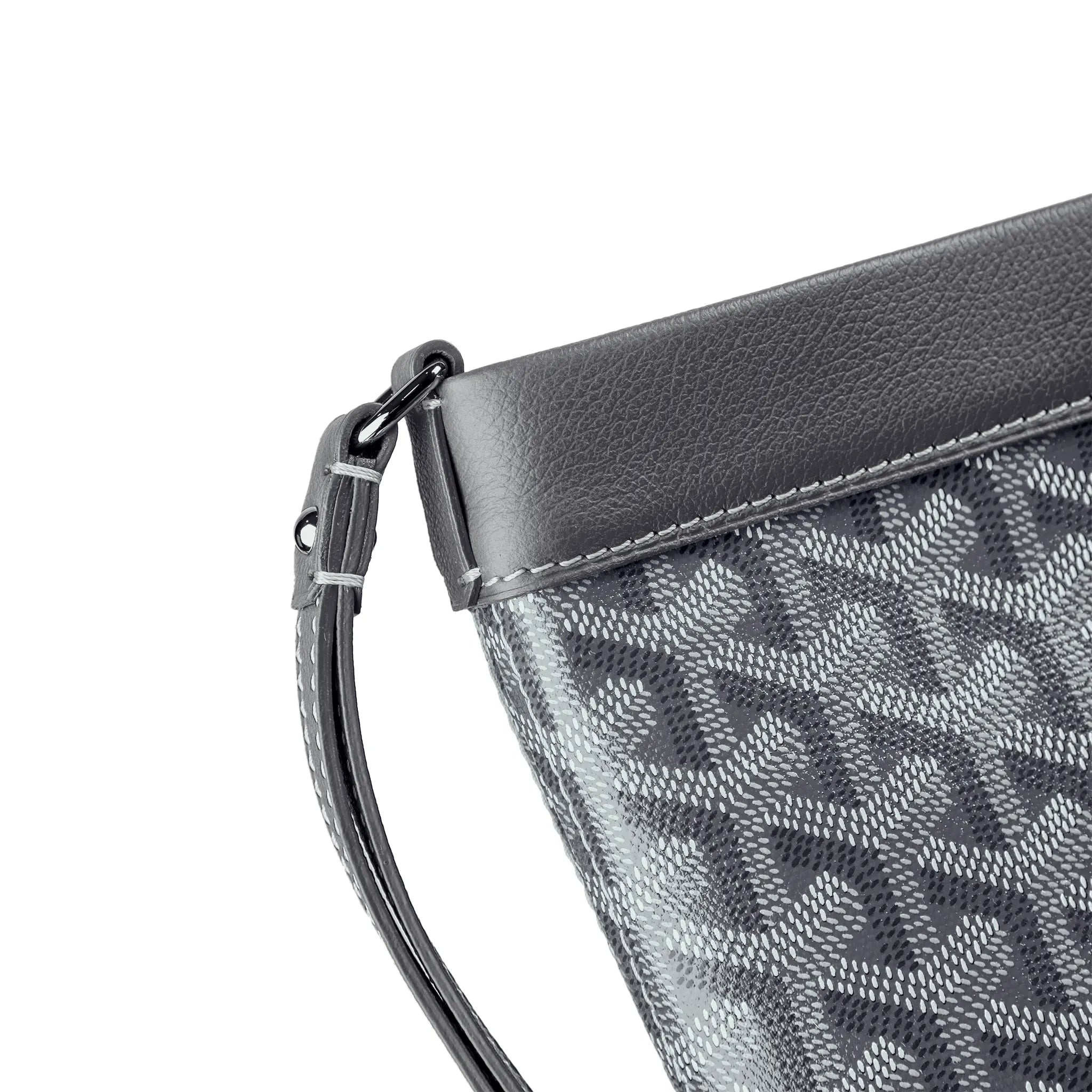 Goyard Conti Grey Leather Pouch - Luxury Small Crossbody Bag for Women - Perfect for Travel, Parties & Everyday Use