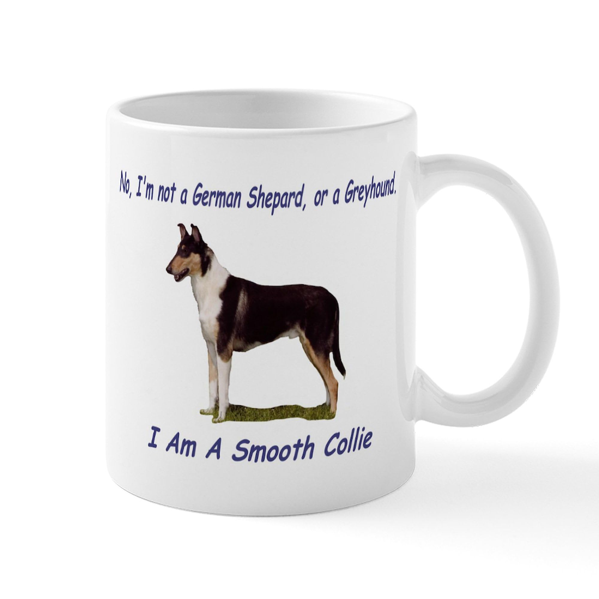 Smooth Collie Ceramic Coffee Mug 11 oz (325 ml) - Perfect for Hot & Cold Drinks, Ideal for Home, Office, or Gift Giving