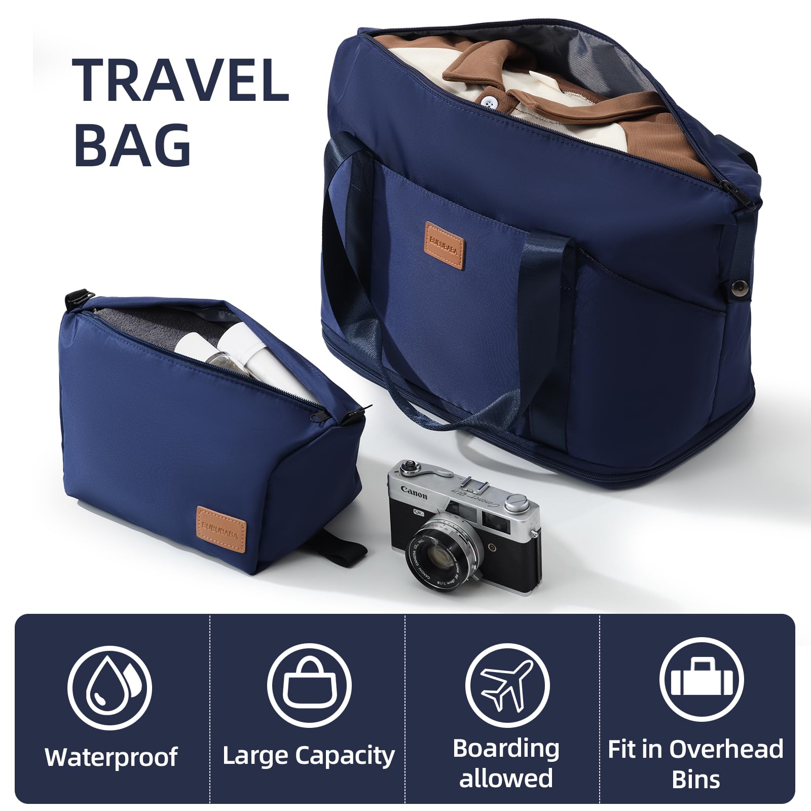4-Piece Hard Shell Carry On Luggage Set with TSA Lock, Spinner Wheels & Front Opening - 20-28 Inch Suitcases for Travel (Dark Blue) | Perfect for Business Trips, Family Vacations & International Travel