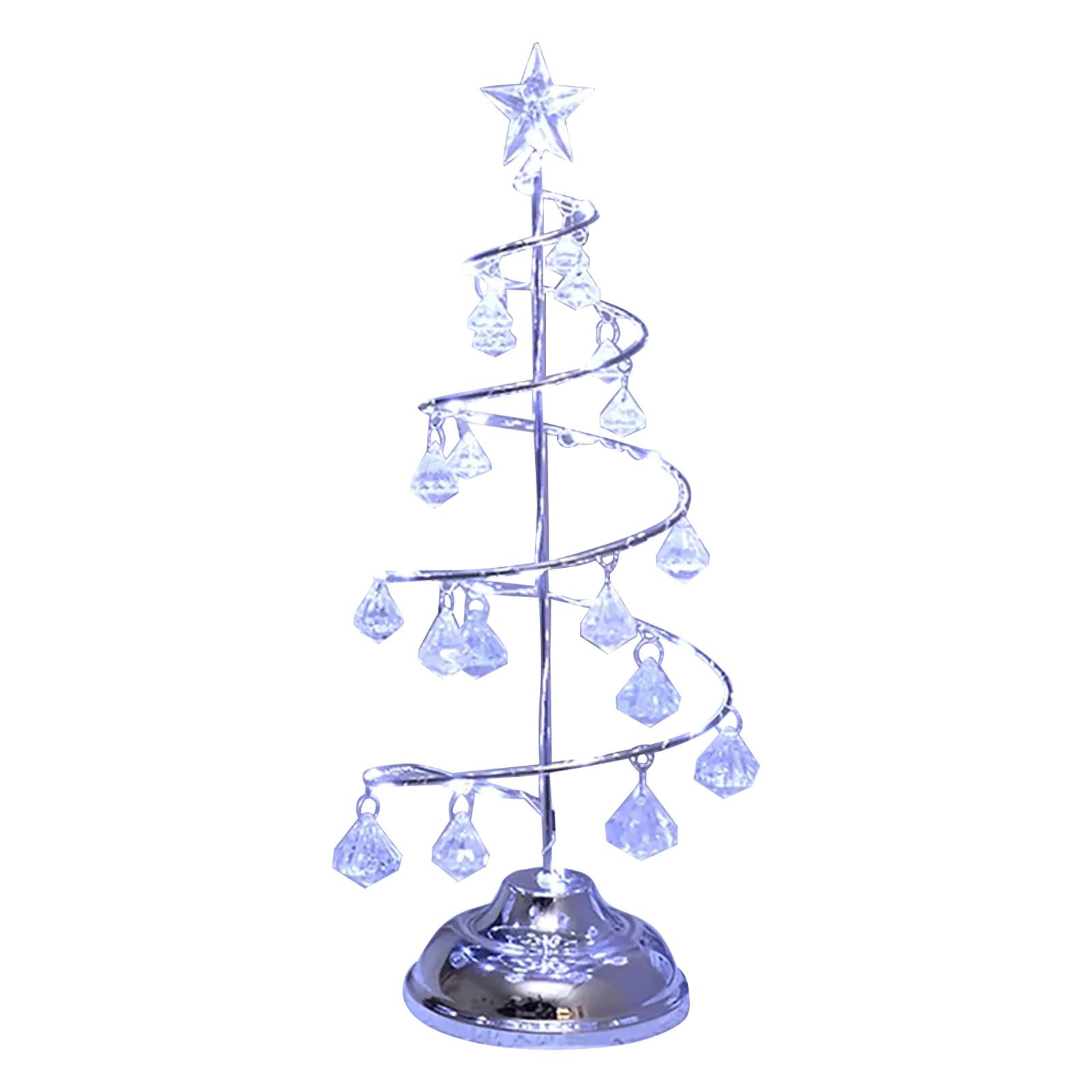 LED Christmas Tree Lights - Crystal Luminous Ornaments & Gold Icicle Lanterns for Holiday Decor | Perfect for Indoor/Outdoor Xmas Tree, Home, Party & Festive Decorations