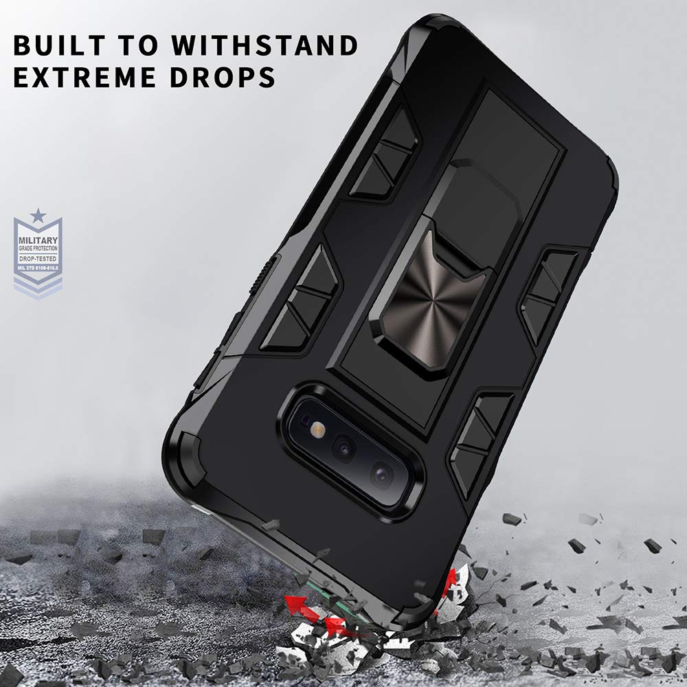 Samsung Galaxy Note 8 Case with Built-in Kickstand - Military Grade Shockproof Protective Cover, Heavy Duty Armor Phone Case with Stand Holder (Black) - Perfect for Outdoor Activities, Travel and Daily Protection