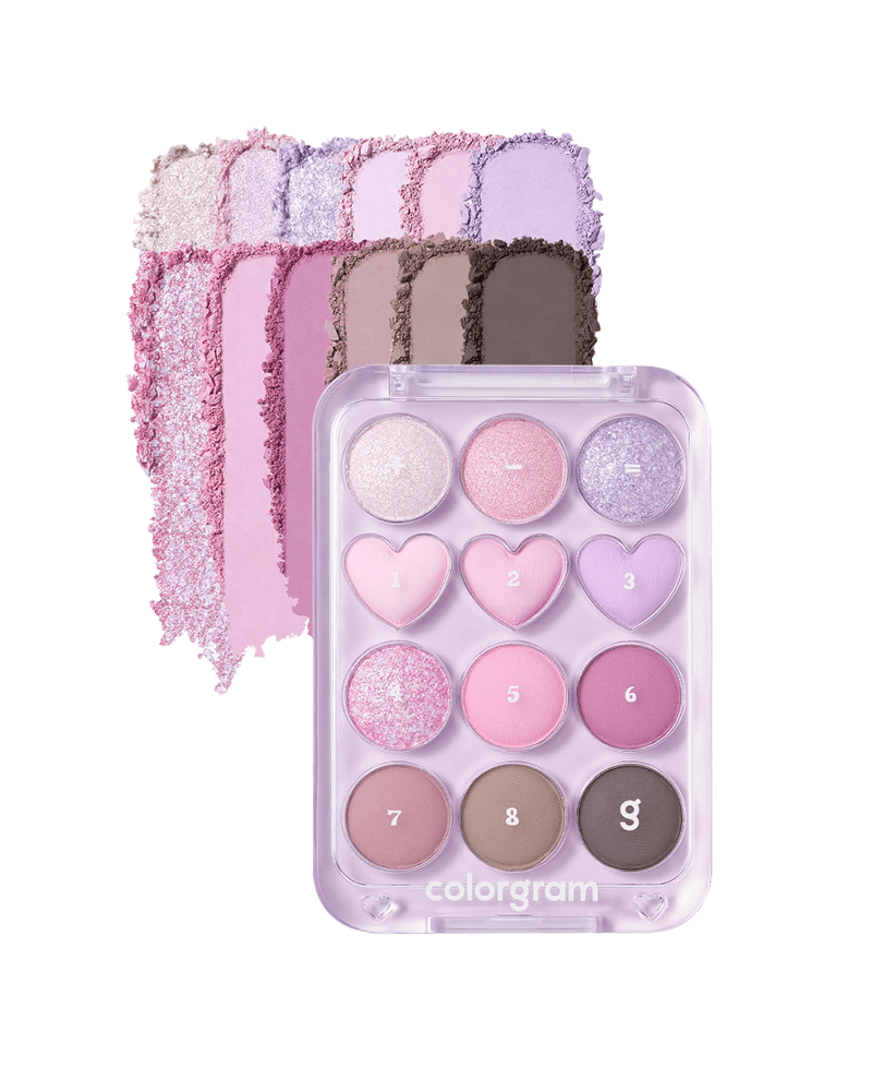 Colorgram Pin Point Eyeshadow Palette - 12 Highly Pigmented Matte & Shimmer Shades for Day & Night Makeup | Perfect for Parties, Weddings & Everyday Glam