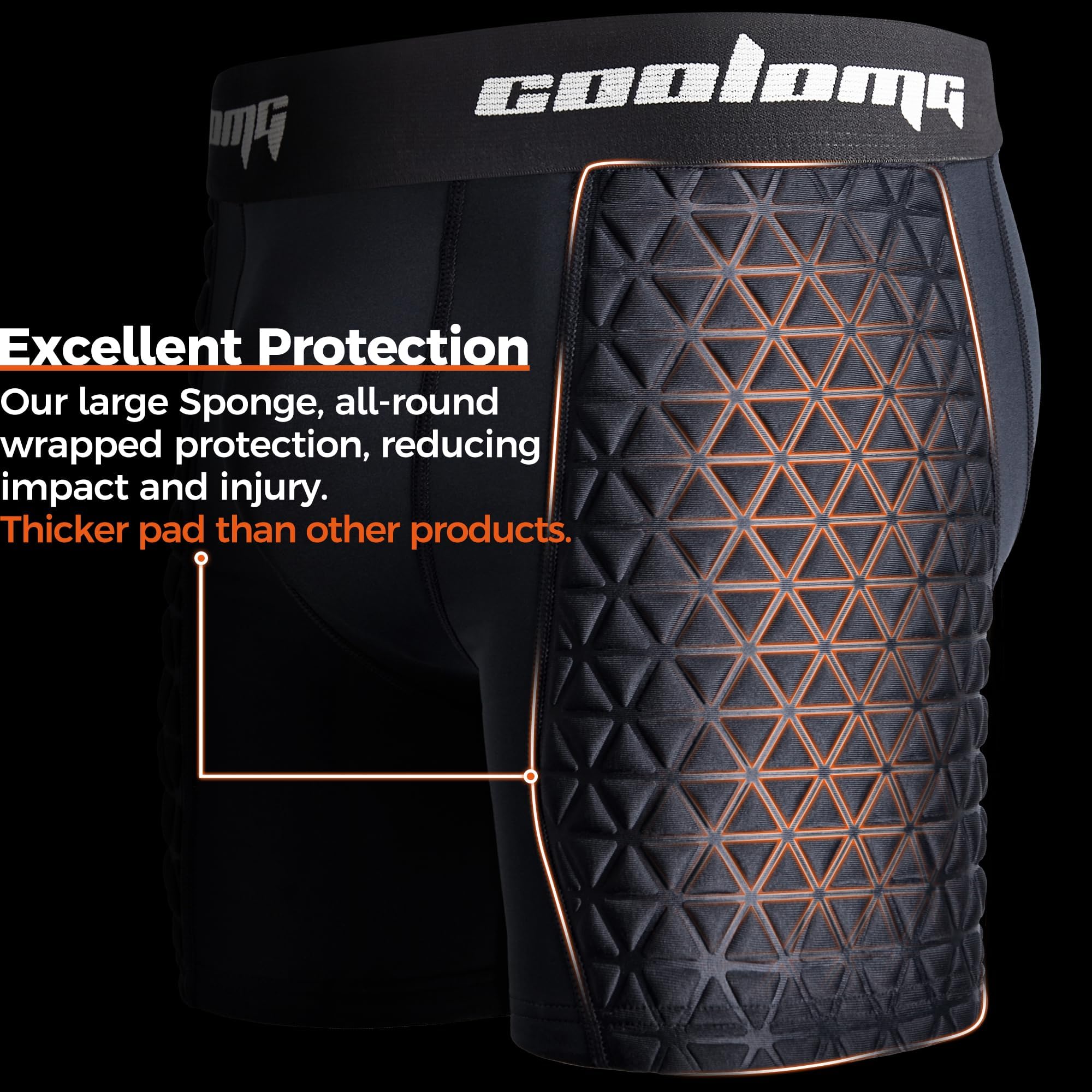 COOLOMG Youth Boys Padded Baseball Sliding Shorts with Cup Pocket - Compression Slider Shorts for Baseball, Softball, Football, Lacrosse & Hockey - Perfect for Training, Games & Sports Protection