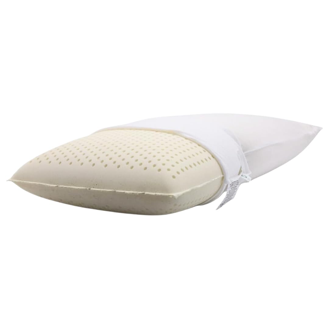 Organic Talalay Latex Pillows with GOTS Certified Organic Cotton Cover - King Size Extra Soft 2-Pack for Neck Pain Relief & Head Support - Perfect for Side, Back & Stomach Sleepers - Ideal for Bedroom, Guest Room & Hotel Use