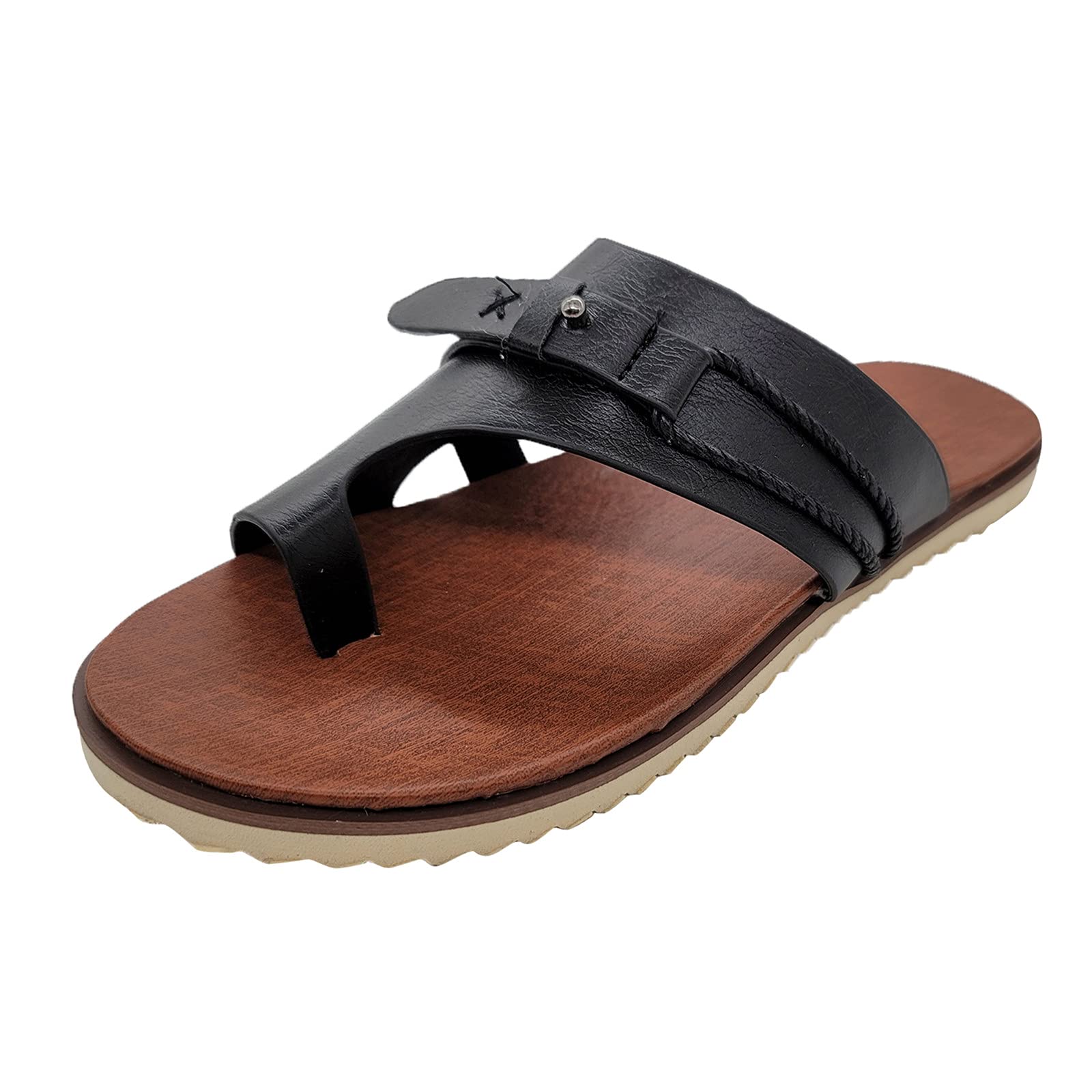 **Women's Orthopedic Bunion Sandals - Premium Toe Corrector & Comfortable Walking Shoes for Summer - Casual Open-Toe Sandals with Toe Ring Design (Black, Size 8.5) | Ideal for Plantar Fasciitis, Bunions & Everyday Wear**