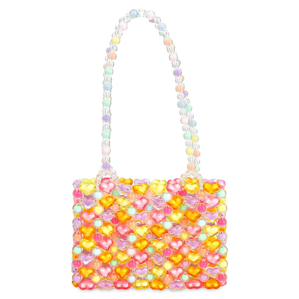 Pastel Beaded Crossbody Bag for Women - Trendy Boho Handbag for Summer, Beach, and Festival Outfits