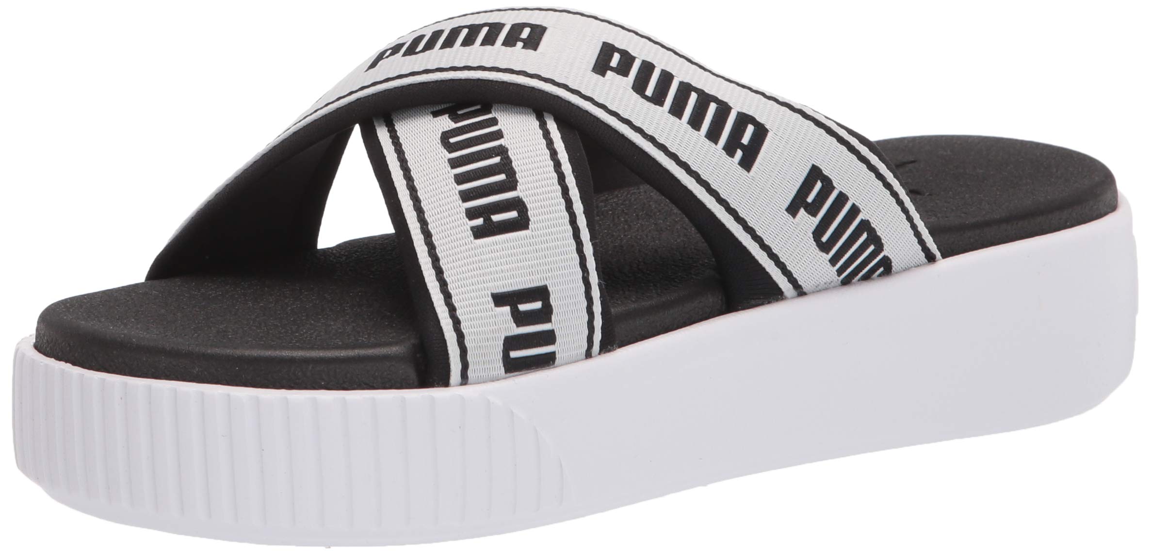 PUMA Women's Platform Slide Tape Casual Sandals - Comfortable Summer Flip Flops for Beach, Pool & Lounge Wear | Non-Slip Soles | Trendy Athletic Slides for Women