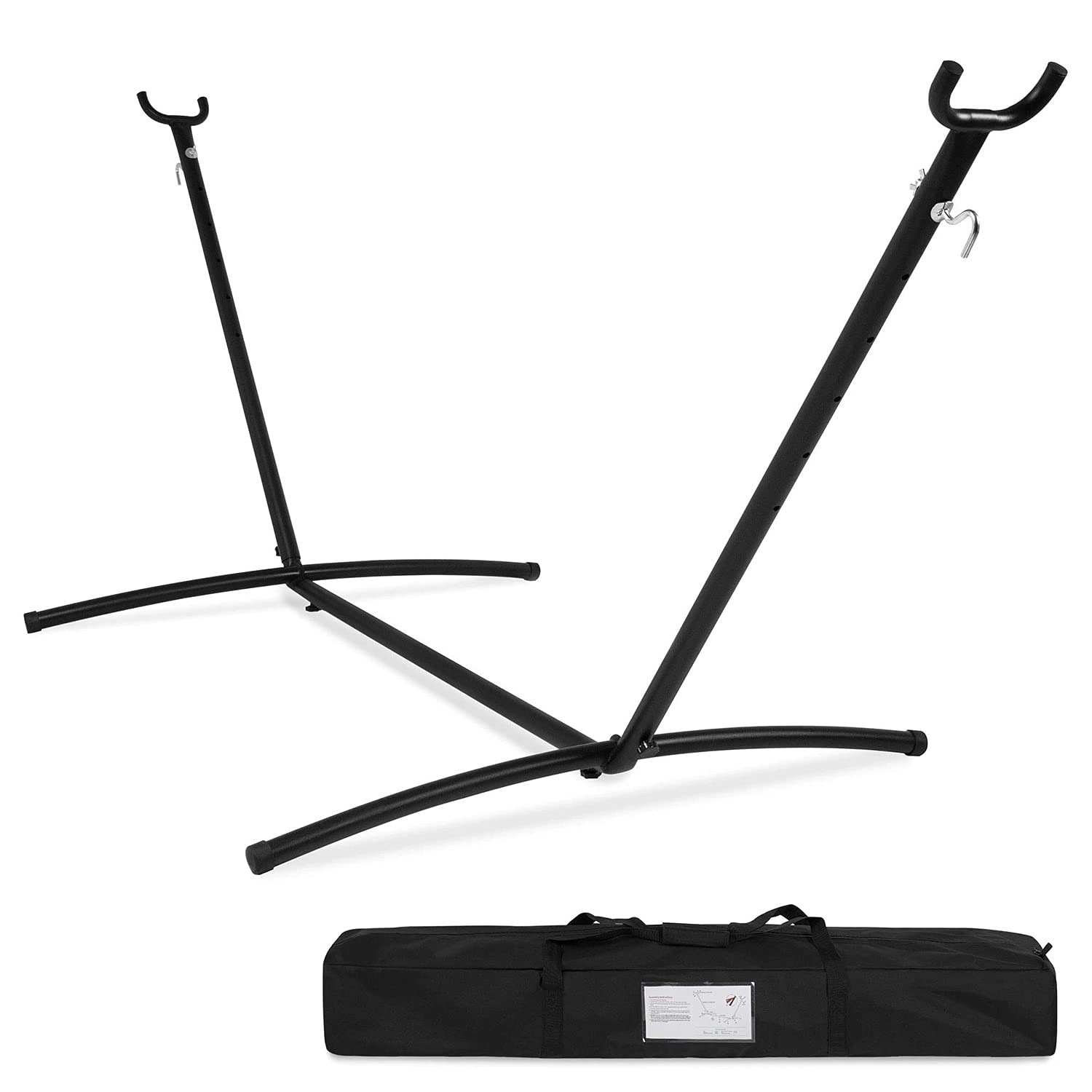 Heavy Duty Hammock Stand Only - 450LBS Capacity Alloy Steel Portable Hammock Holder for Outdoor, Patio, Indoor Use with Carrying Case | Perfect for Camping, Backyard Relaxation & Beach Vacations