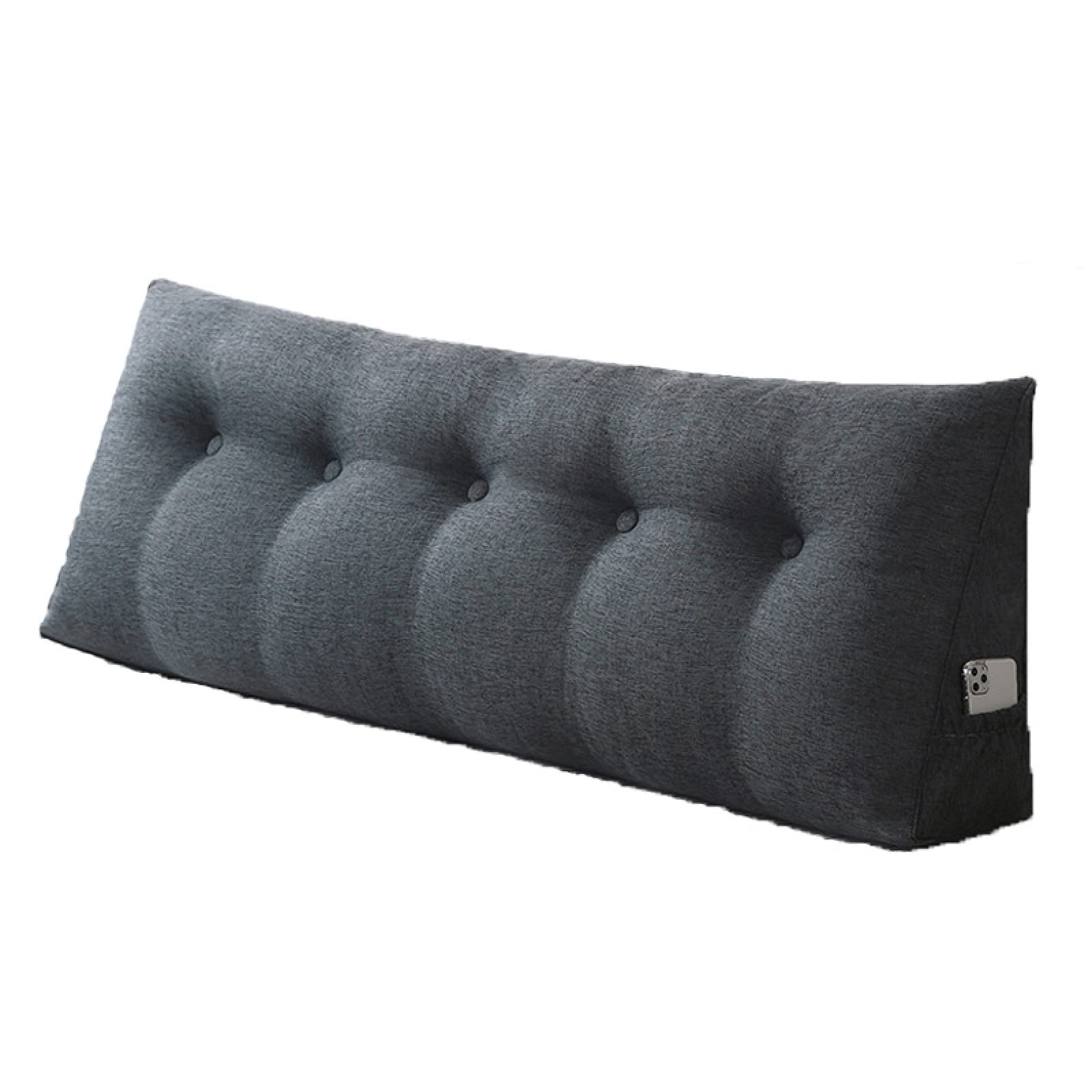 Comfortable Padded Headboard Pillow for Daybed & Large Beds - 59x20 Inch Wedge Backrest with Lumbar Support - Perfect for Reading, Relaxing & Back Pain Relief in Bedroom or Living Room
