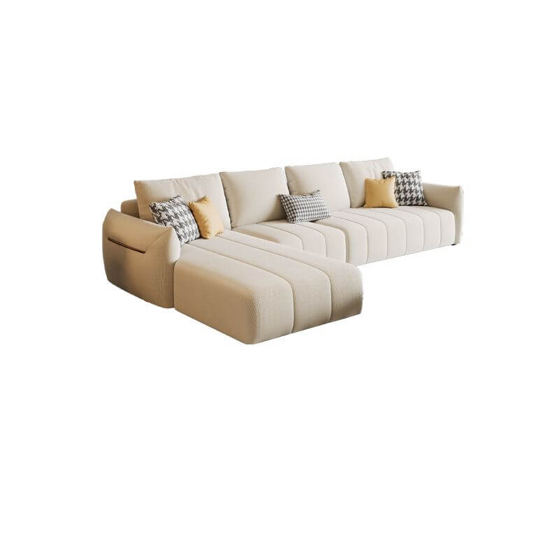L-Shaped Sectional Sofa with Chaise Lounge - 5-Piece Modular Couch Set (Left or Right Facing) with Hidden Support Legs - Perfect for Living Room, Family Room or Home Theater Seating