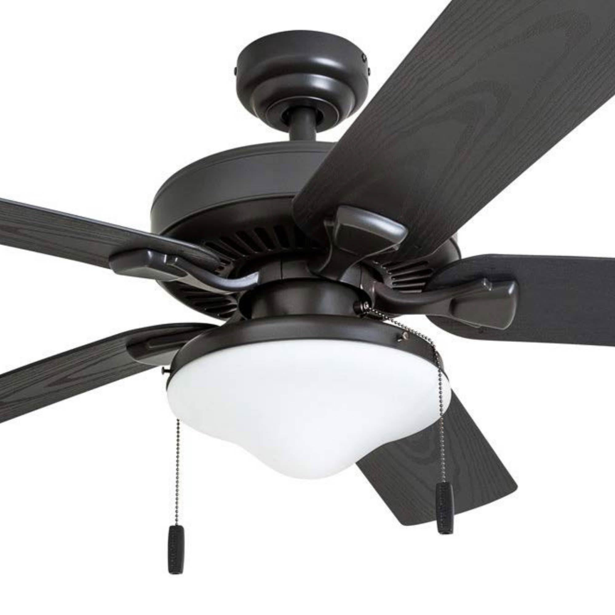 Honeywell Belmar 52 Inch Indoor/Outdoor Ceiling Fan with LED Light - 5 Blade Tri-Mount Design, Pull Chain Control, ETL Damp Rated, Bronze (50512-01) - Perfect for Living Rooms, Bedrooms, Patios and Covered Outdoor Spaces