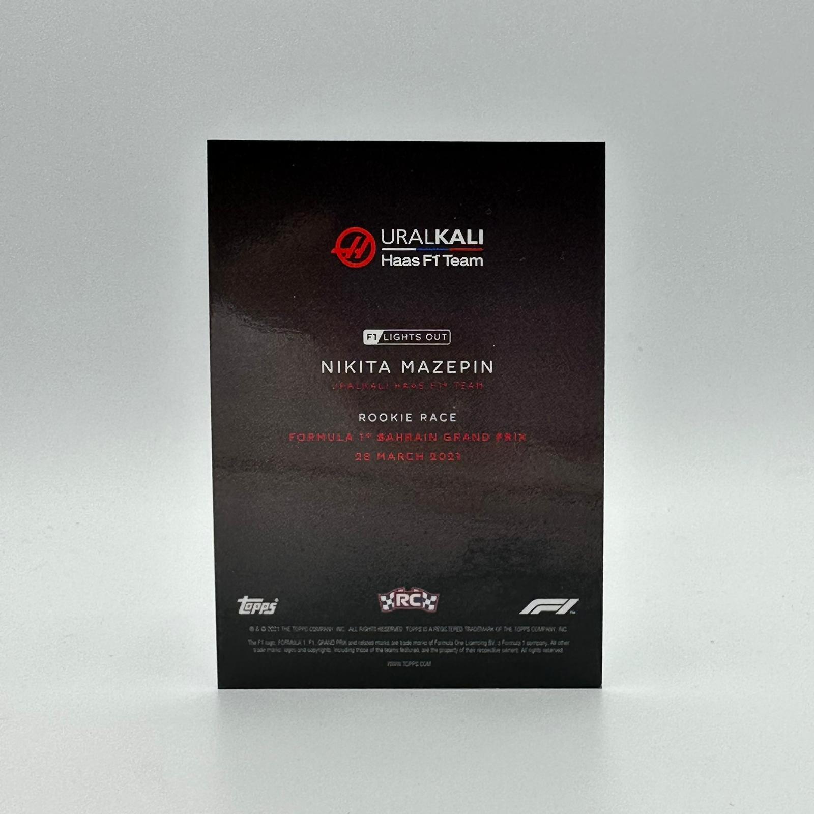 75 Nikita Mazepin F1 Racing Driver Green Parallel Collectible Card - Perfect for F1 Fans, Sports Memorabilia Collectors, and Trading Card Enthusiasts