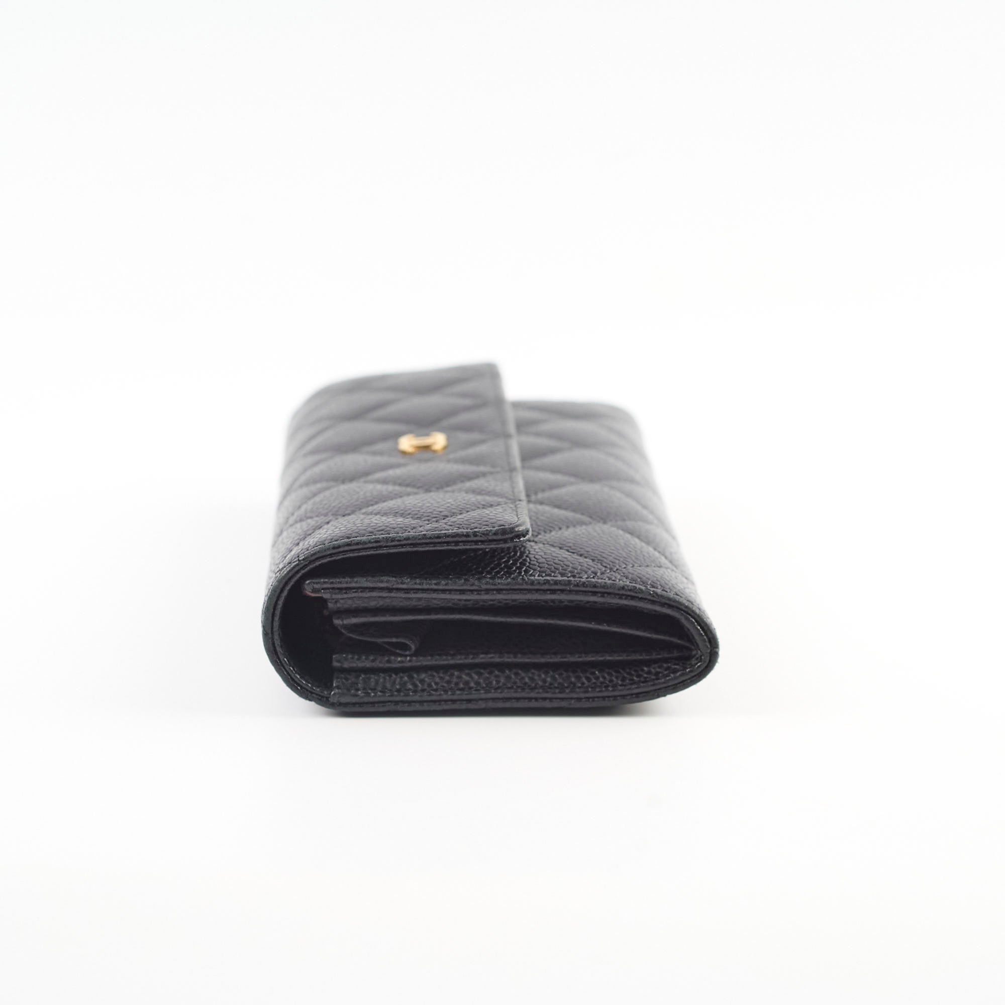 Chanel Caviar Leather Long Wallet in Black - Classic Series 20 | Luxury Women's Wallet for Everyday Use & Special Occasions