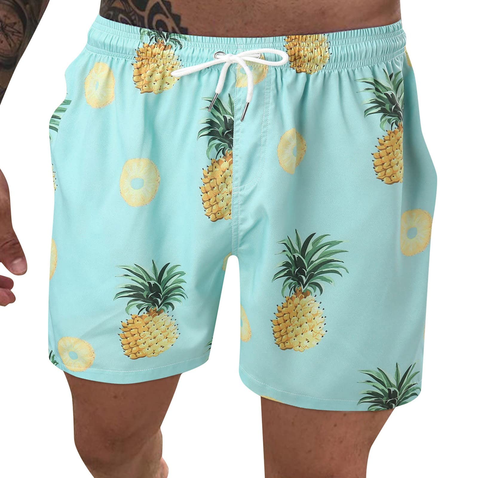 Men's Swim Shorts with Pockets - Fitness & Beachwear for Summer