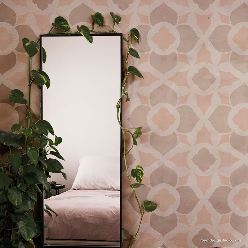 Duomo Tile Stencil - Reusable DIY Floor & Wall Stencil for Painting Patterns - Perfect for Home Decor, Bathroom, Kitchen Backsplash & Outdoor Projects