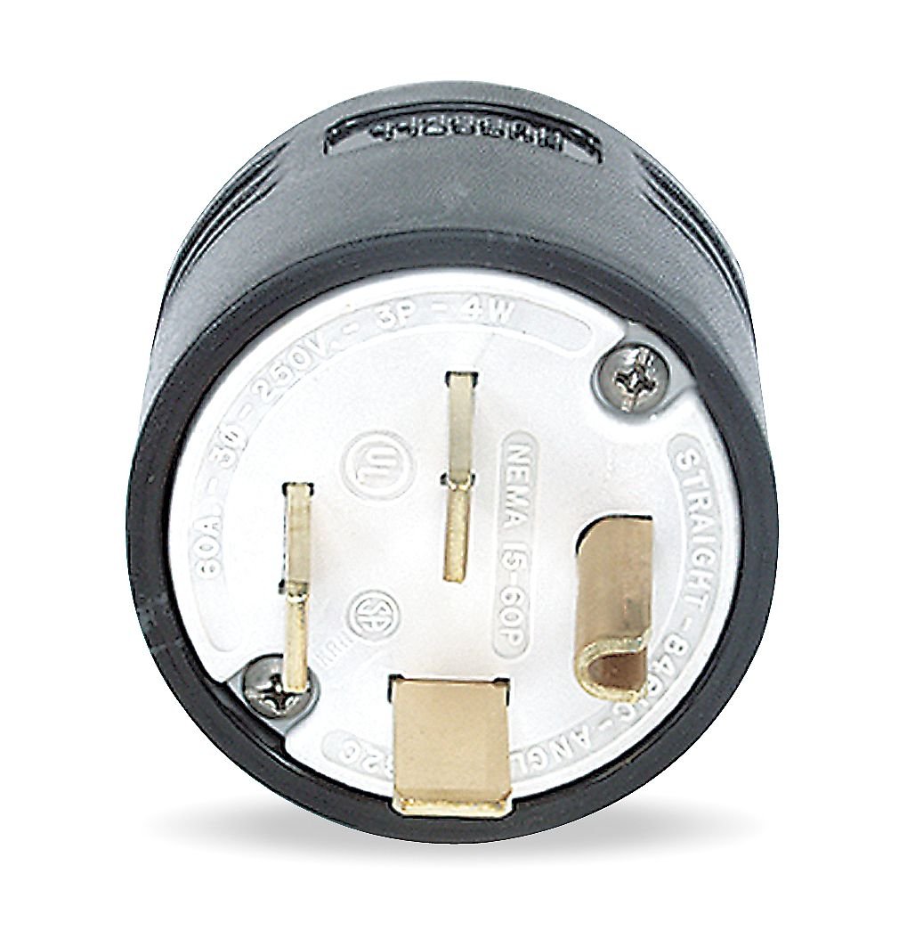 15-60P 60A 250V 3 Phase Industrial Power Plug - Heavy Duty Electrical Connector for Machinery, Equipment & Industrial Applications