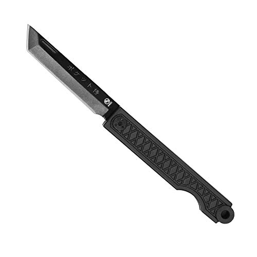 StatGear Pocket Samurai Folding Tanto Micro Knife - Slipjoint Edition | Small EDC Mini Knife | Black | Perfect for Everyday Carry, Camping, Hiking & Outdoor Adventures