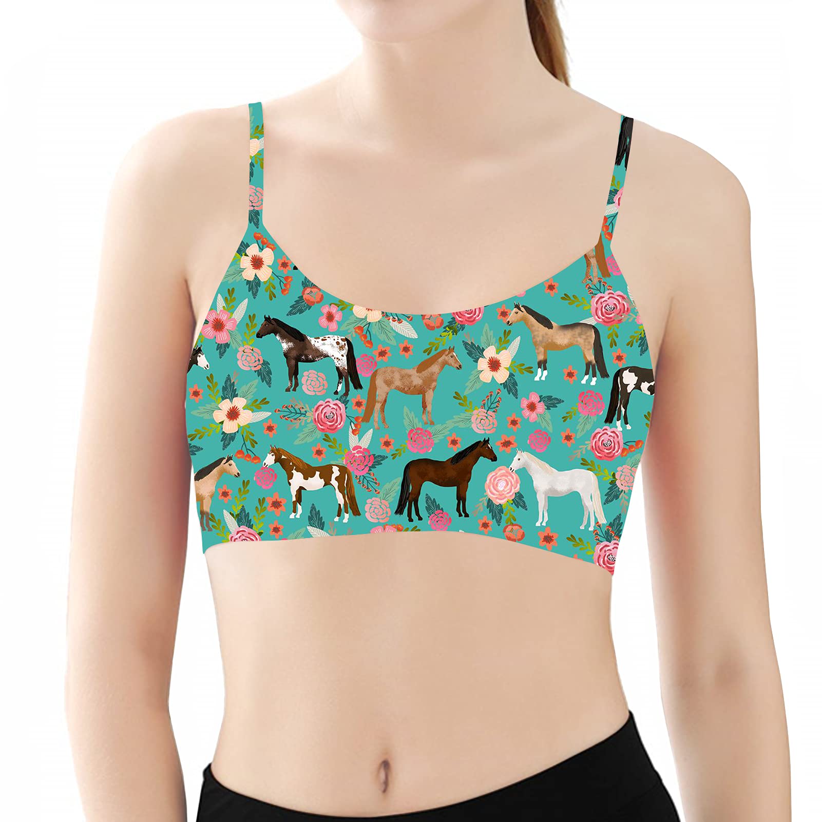 WELLFLYHOM Women's Padded Sports Bras - Yoga, Running & Workout Crop Tank Top - Comfortable Support for Active Lifestyles - Perfect for Gym, Fitness & Daily Wear