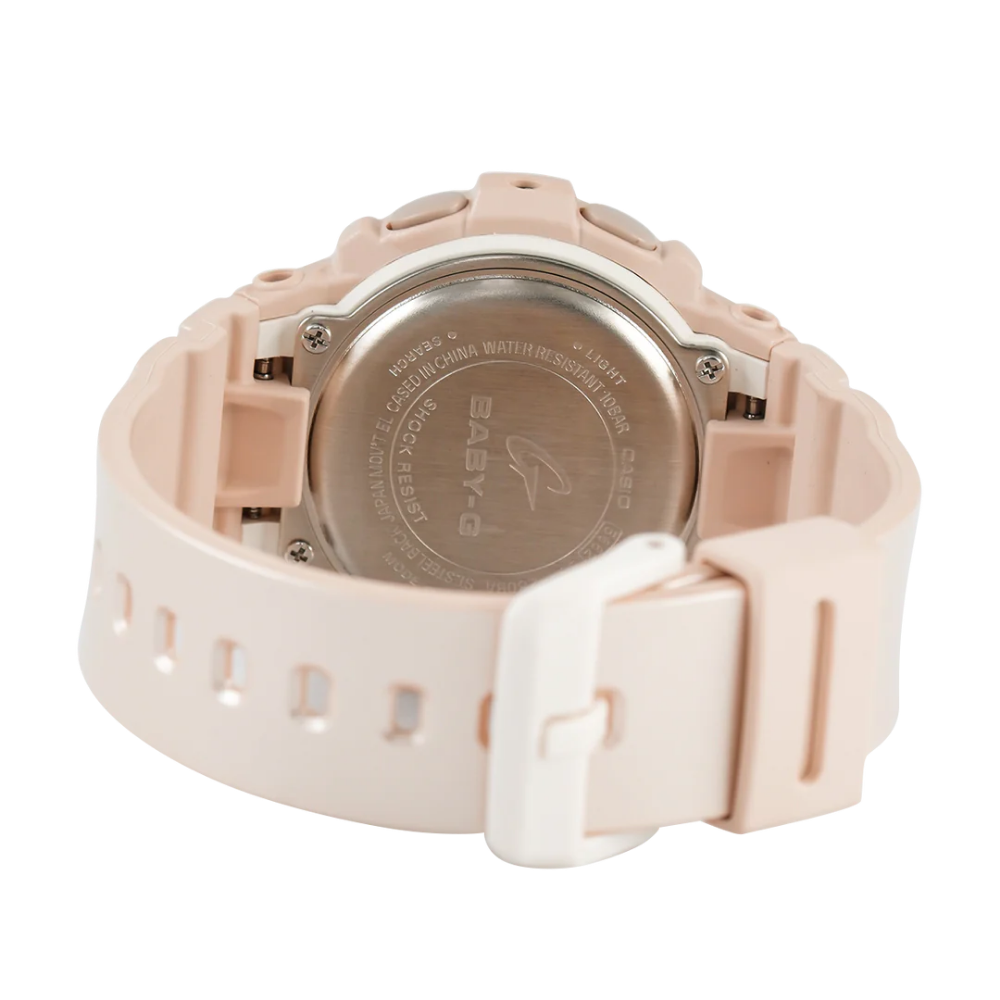 Casio Baby-G BGA-280BA-4ADR Women's Sports Watch - Beige & Pink Resin Band, Shock Resistant, 200M Waterproof - Perfect for Swimming, Running & Outdoor Activities