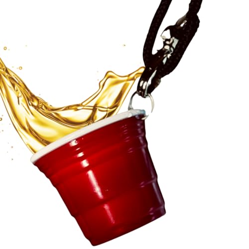 2 Oz Red Cup with Lanyard