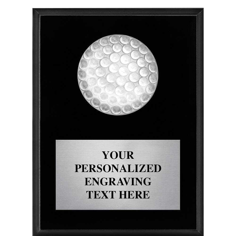 Custom Engraved 5x7 Golf Crystal Vortex Award Plaque - Personalized Golf Trophy with Free Engraving - Perfect for Tournaments, Retirement Gifts & Office Decor