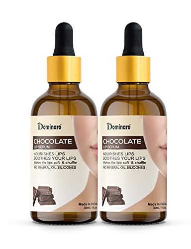 **Dominaro Chocolate Flavor Pink Lip Serum Oil - Hydrating Lip Gloss & Shine for Soft, Moisturized Lips - Pack of 2 (60ml) - Perfect for Daily Use & Special Occasions**