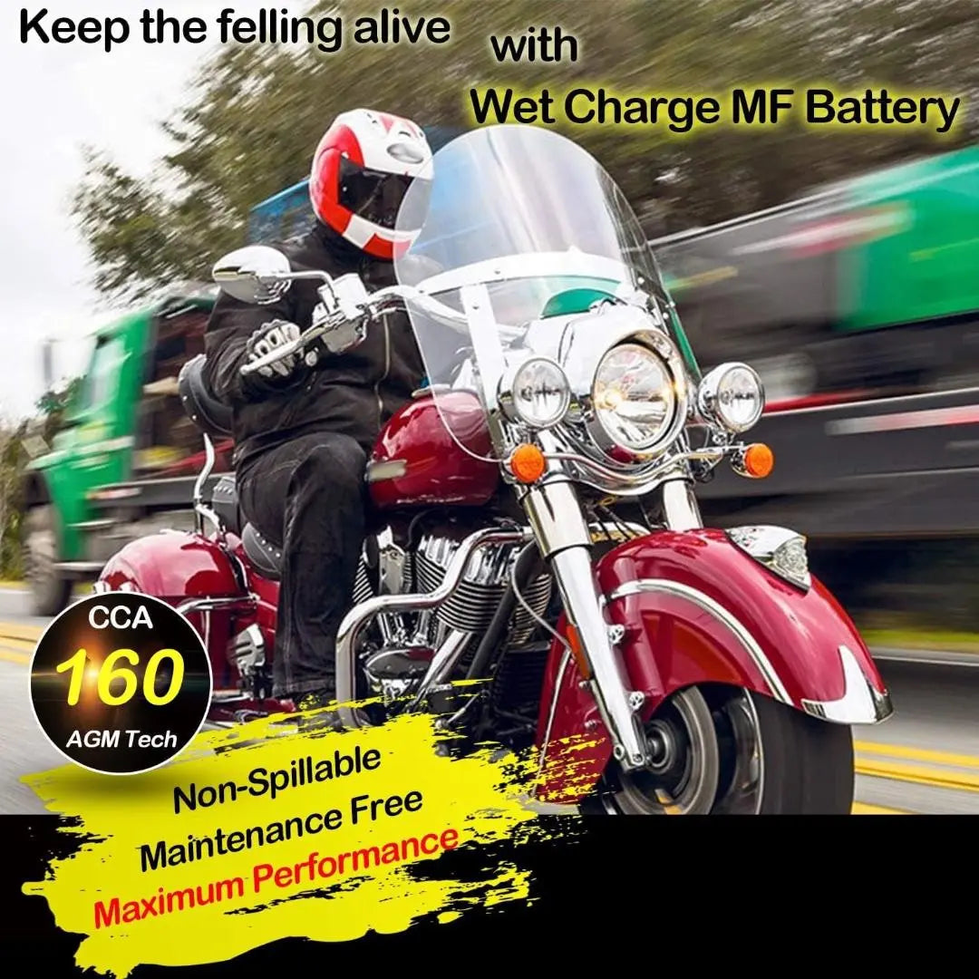 WEIZE YTZ10S BS 12V 8.6Ah High Performance Maintenance Free Sealed AGM Motorcycle Battery - Compatible with Yamaha, Honda - Perfect for Motorcycles, ATVs, Scooters & Powersports Vehicles