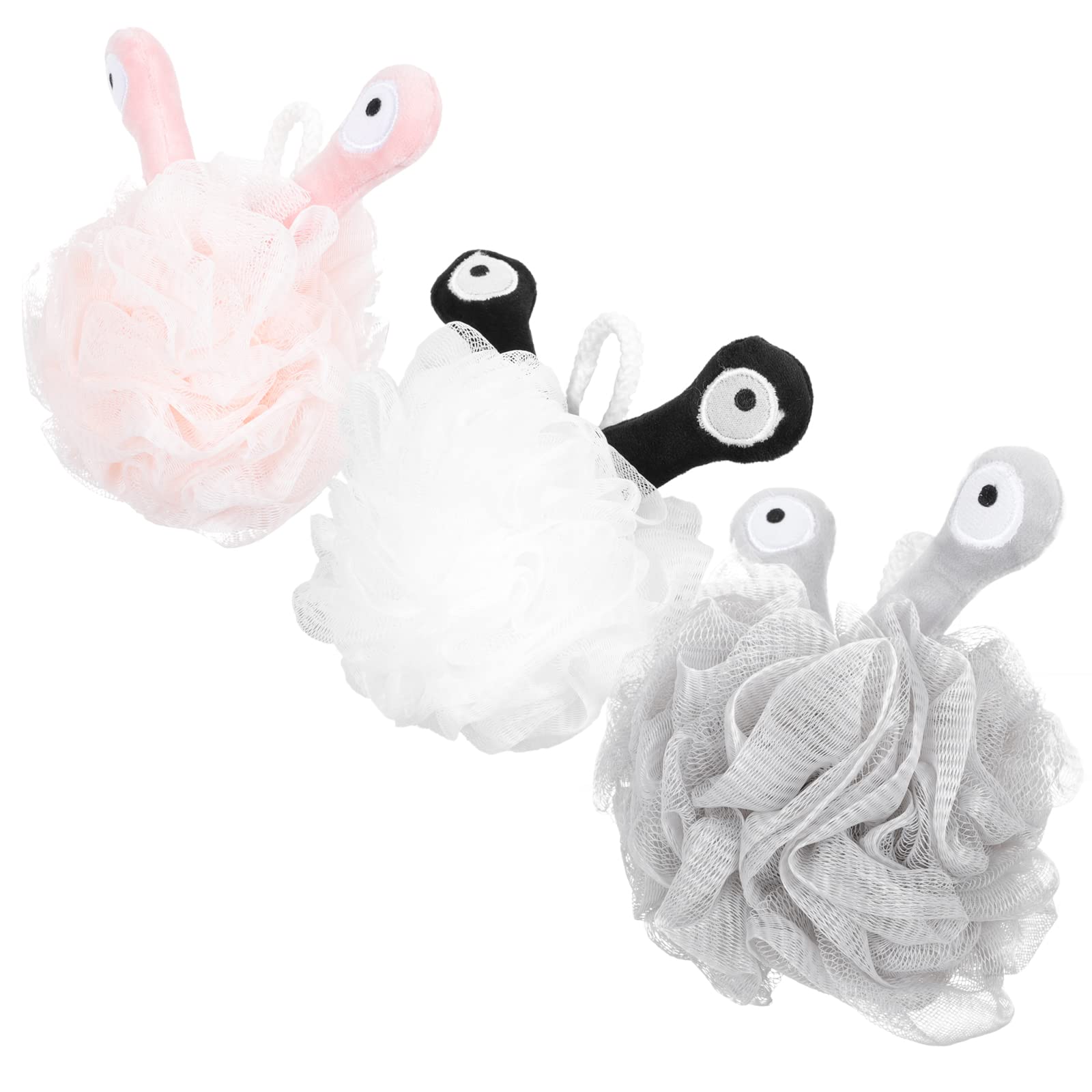 EXCLUZO 3-Piece Bath Flower Set - Cute & Creative Bath Balls for Exfoliating & Body Scrub - Home Spa & Relaxation Gift for Women - Perfect for Bubble Baths, Self-Care & Gift Giving