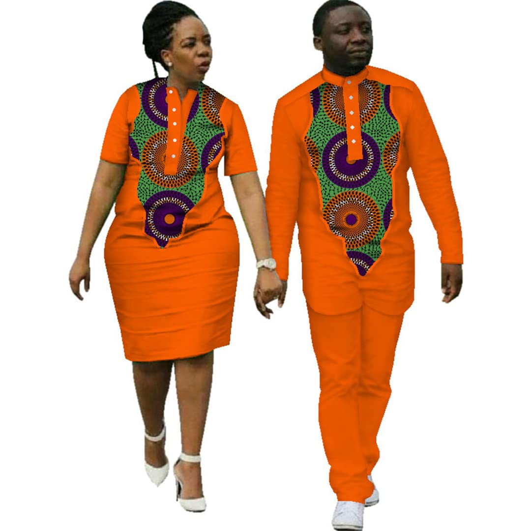 **African Dashiki Outfits for Women & Men - Traditional Print Top & Pants Set 24fs1403 XXL - Perfect for Cultural Events, Weddings & Festivals**