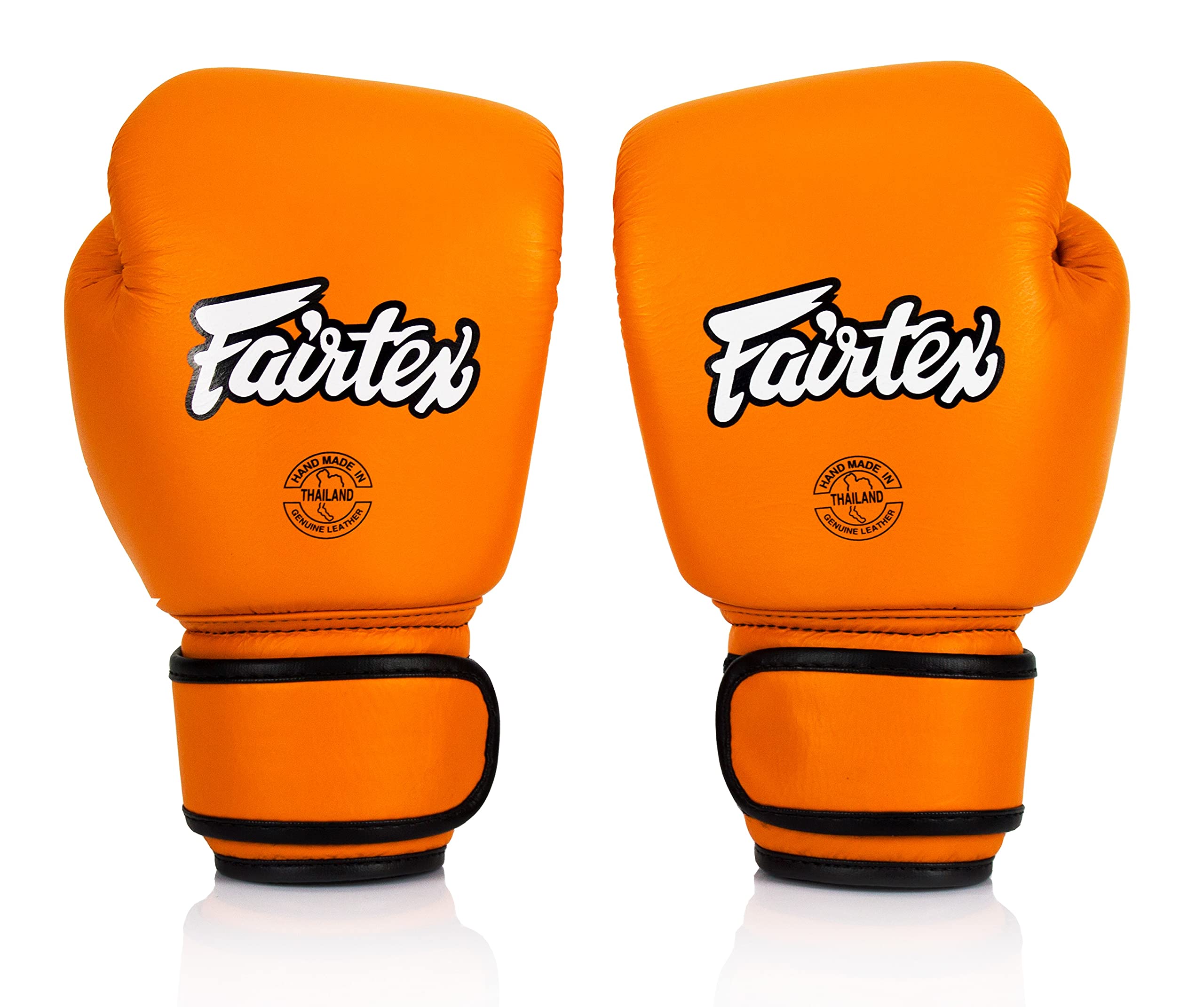 Fairtex BGV16 Genuine Leather Muay Thai Boxing Gloves for Training & Sparring - Premium Compact MMA Gloves for Kickboxing, Bag Work, and Fitness Workouts