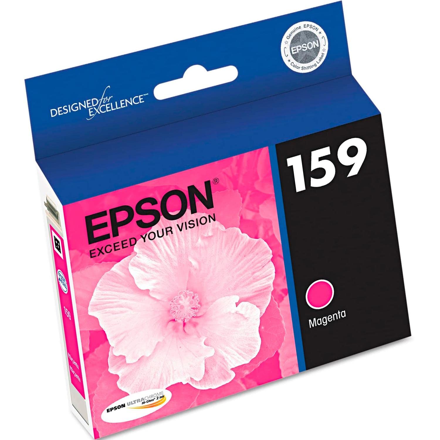 Epson UltraChrome Hi-Gloss 159 Magenta Inkjet Cartridge (T159320) - Premium Photo Printing for Professional Photography & Art Projects