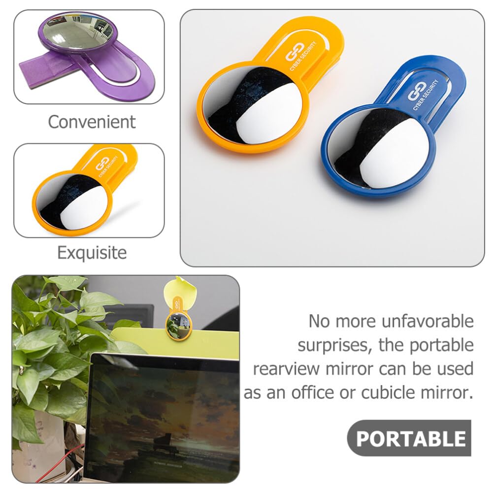 Portable Laptop Rear View Mirror for Office & Home - Anti-Glare Computer Safety Mirror for Cubicle, Linux & Windows Desktops - Enhance Privacy & Security in Workspaces