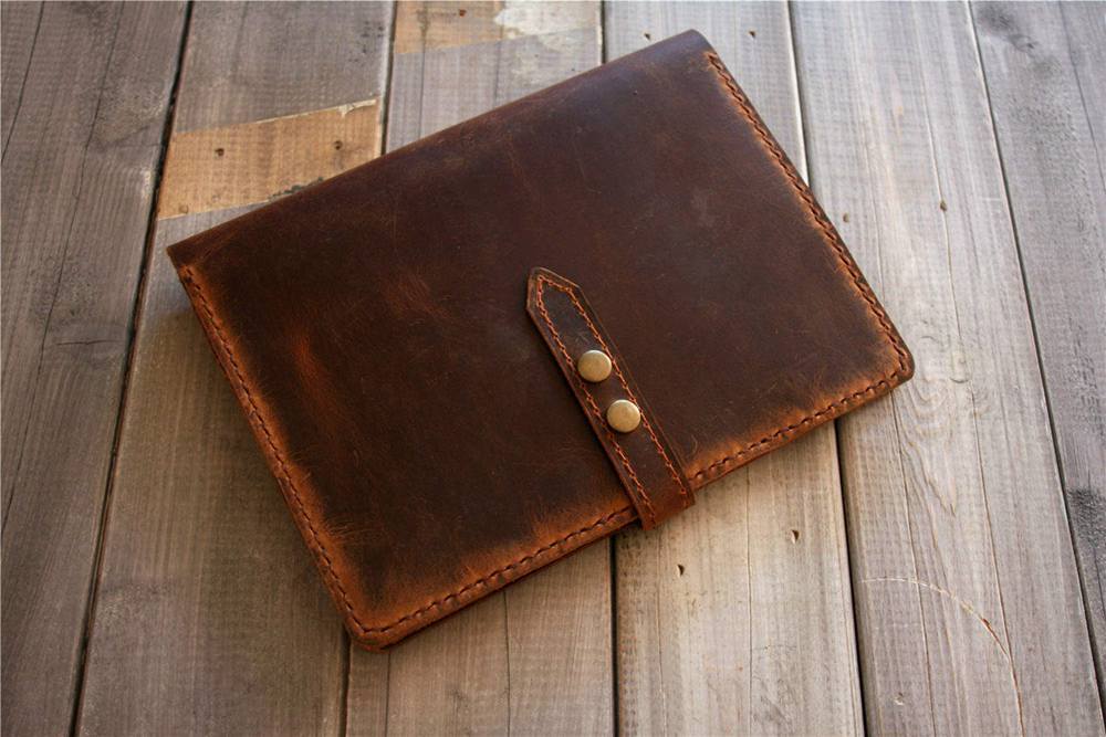 Handmade Rustic Brown Leather Refillable Journal Cover - Premium Notebook Organizer for Writing, Sketching & Travel Journaling - Perfect Gift for Writers & Artists