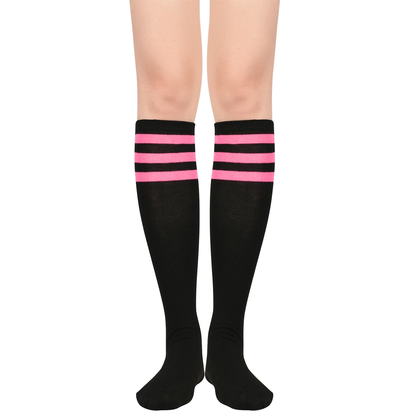 Komorebi Women's Halloween Knee High Socks - Striped Compression Tube Socks for Costumes, Cosplay & Everyday Wear | Witch, Gothic & Cute Outfit Accessories