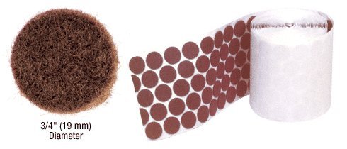 CRL Brown Felt Desk Buttons for Office & Home Workspace