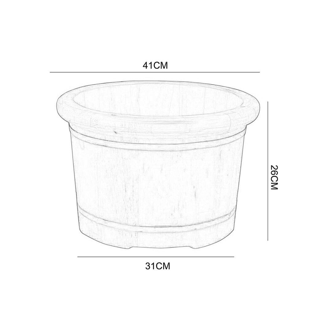 Premium Solid Wood Foot Bath Massager Bucket - Natural Wooden Spa Tub for Relaxing Foot Soak & Massage | Perfect for Home Spa, Aromatherapy & Stress Relief