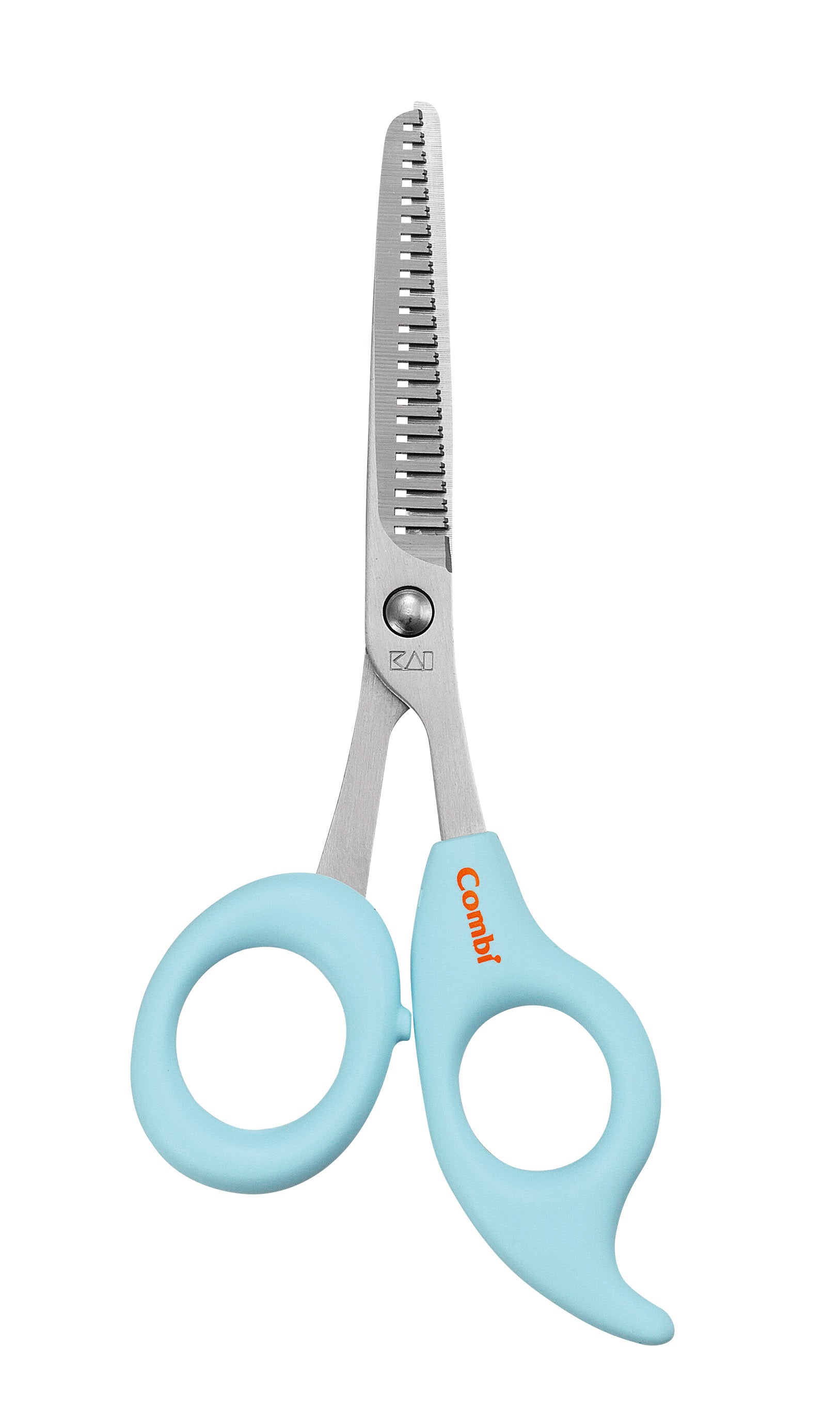 Combi Baby Label Combing Scissors - Safe & Gentle Hair Trimming for Newborns & Toddlers - Perfect for Home Haircuts, Baby Grooming, and First Haircut Keepsakes